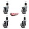 Service Caster 4'' Semi Steel Swivel 1-7/8'' Expanding Stem Caster Set 2 Total Lock Brakes, 4PK SCC-EXTTL20S414-SSS-2-S-2-178 - alternate 2
